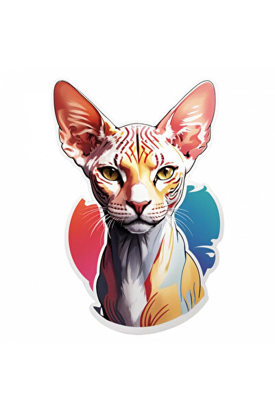 INOVATIX Σετ 8 τεμαχίων, αυτοκόλλητο γάτας Sphynx, INOVATIX®. 6 εκ.