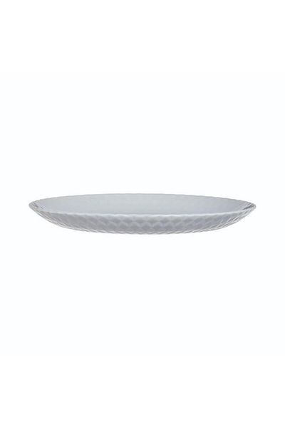 Generic طبق حلوى لومينارك بامبيل، زجاج مقسّى، آمن للاستخدام في غسالة الأطباق والميكروويف، رمادي فاتح، 19 سم، Q4646