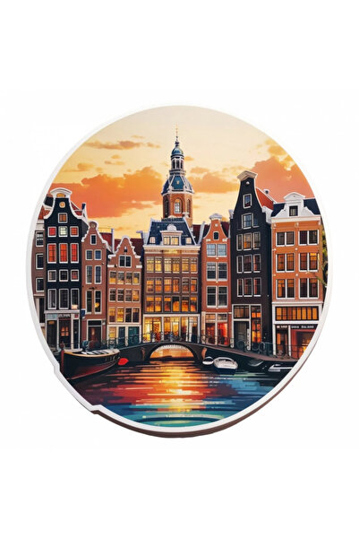 INOVATIX Σετ 8 τεμαχίων, Αυτοκόλλητο City Amsterdam στο ηλιοβασίλεμα, INOVATI...