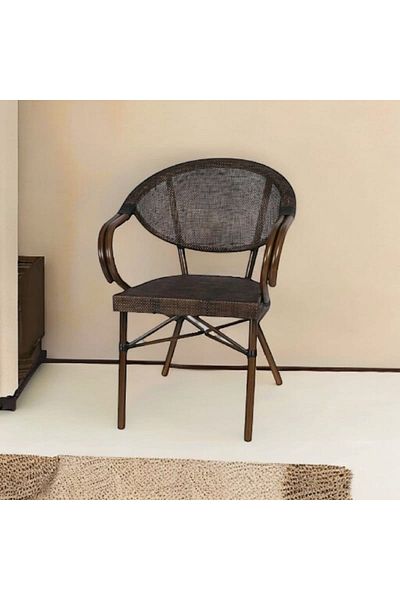 rexa Black rattan single chair 82x60x57 cm
