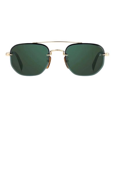 MUADEX David Bckhm Gold Frame Green Glass Unisex Sunglasses Mdx1103