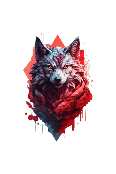 INOVATIX Set of 8, Sticker Grey Wolf, INOVATIX®. 6 cm