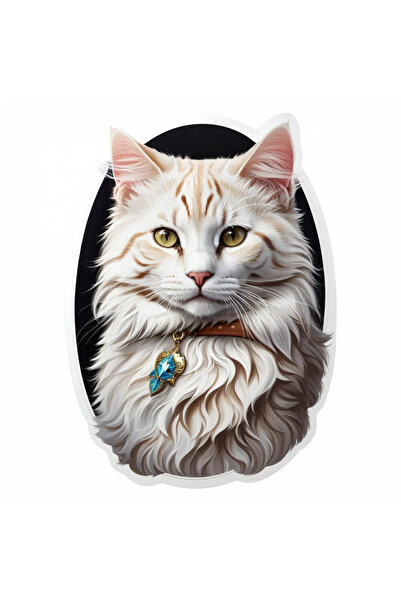 INOVATIX Σετ 8 τεμαχίων, Ευρωπαϊκό αυτοκόλλητο γάτας, INOVATIX®. 6 εκ.