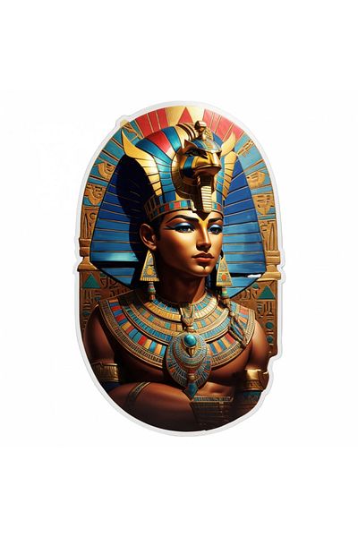 INOVATIX Set of 8 pieces, Nekhbet sticker with face, INOVATIX®. 6 cm