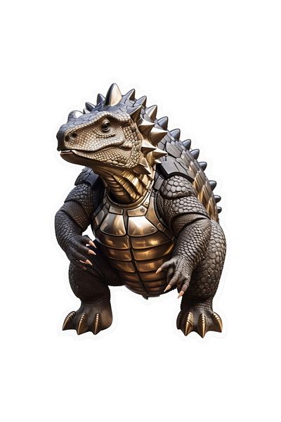 INOVATIX Set of 8 pieces, Dinosaur Sticker Ankylosaurus, INOVATIX®. 6 cm