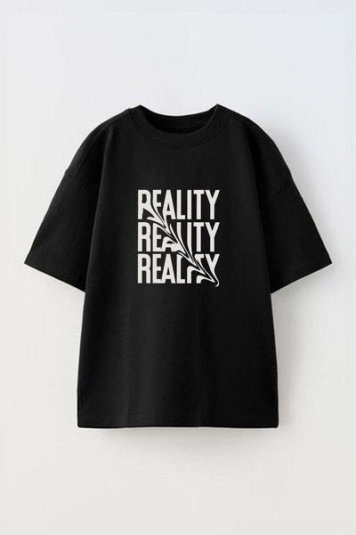 Anetos Μοντέρνο μπλουζάκι με καταφρόρμηση με πρόκληση με τύπωμα βαμβακερό μαύ...