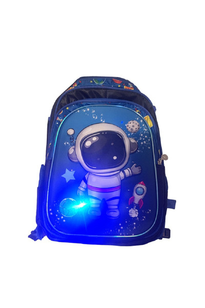 OEM Set Ghiozdan tip Troler, rezistent, cu luminite, 41x30x18 cm, cu accesorii geanta si penar