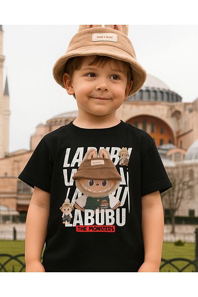 Touz Moda Labubu Kids Design Unisex Oversize T-Shirt