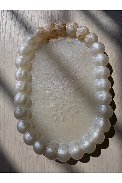 Papatya Epoksi Kırılmaz Dekoratif Tabak Seti 4 adet, Mumluk, Sabunluk, Takı Tabağı