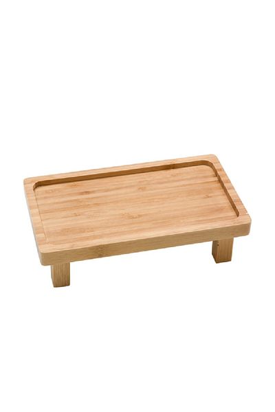 Bien Servi High Quality Rectangular Shaped Bamboo Sushi Tray Brown
