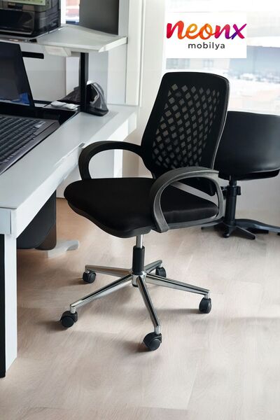 neonx Polen| Demir Ayaklı Çalışma Sandalyesi | Ofis Sandalyesi | Personel Kol...