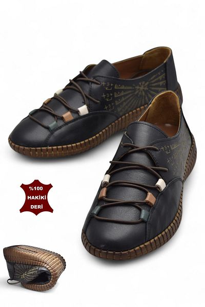 ISPARTALILAR 6000 Full Orthopedic Sole Genuine Leather Women's Casual Shoes