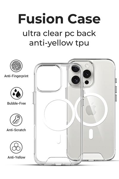 Glassology Magnetic Clear Case for iPhone 16 Pro