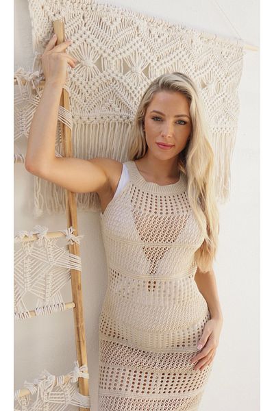 Alorabella Hali Crochet Cover Up Dress