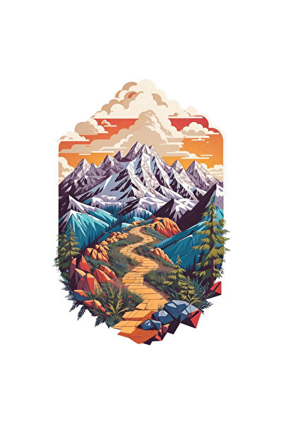 INOVATIX Σετ 8 τεμαχίων, Αυτοκόλλητο Μονοπατιού Βουνού, INOVATIX®. 6 εκ.