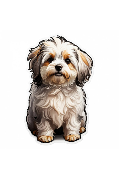 INOVATIX Set de 8 bucăți, autocolant cățeluș Havanese, INOVATIX®. 6 cm