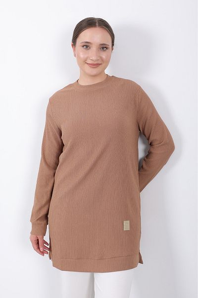 Linvey Comfortable Seasonal Daily Wrinkle Fabric Short Sleeve Sports Tunic