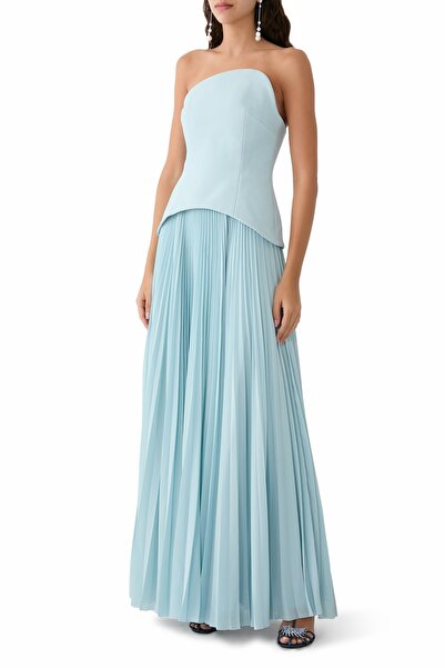 Solace London Britt Maxi Dress Askısız Maxi Elbise Pembe