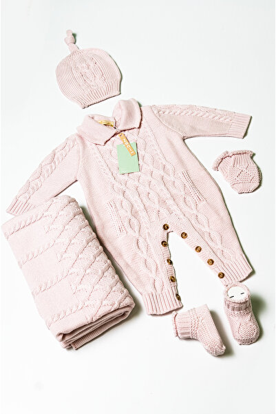 ZENİ BABY Newborn 5-Piece Knitwear Jumpsuit Set