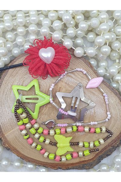 HAPPY HANDMADE 3-Piece Hairpin Set/Hair Bead/Beaded Hairpin/Gift Hairpin