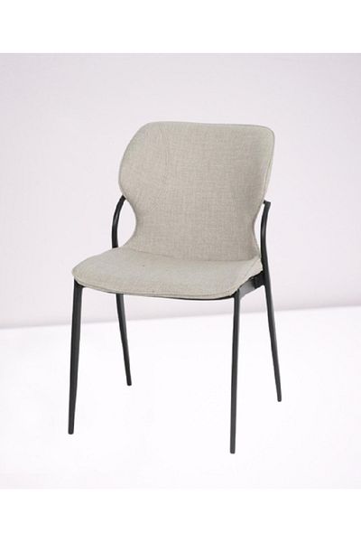 rexa Dining Room Armless Chair with Metal Legs