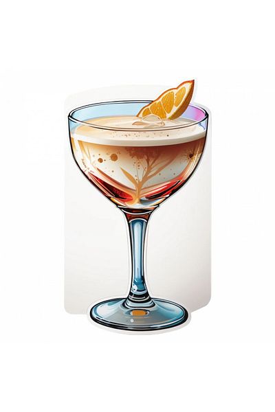 INOVATIX Set of 8, Cognac Cocktail Sticker, INOVATIX®. 6 cm