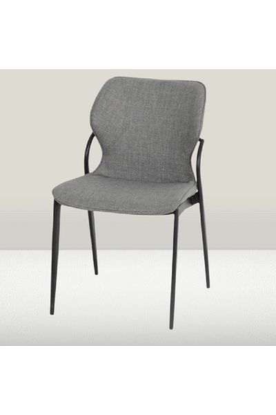 rexa Dining Room Armless Chair with Metal Legs