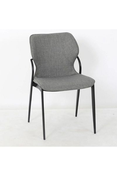 rexa Dining Room Armless Chair with Metal Legs