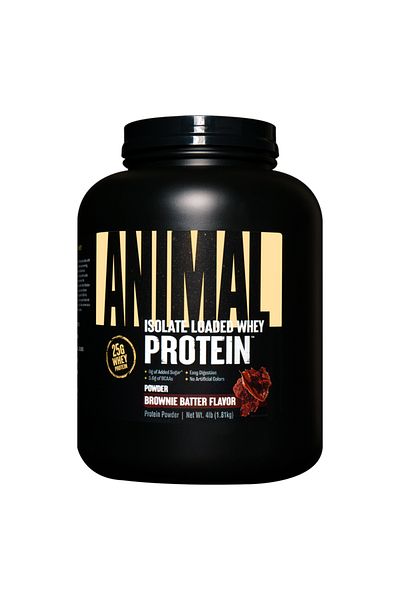 Universal Nutrition مسحوق بروتين مصل اللبن المعزول من Animal Whey، عجينة براوني، 4 أرطال
