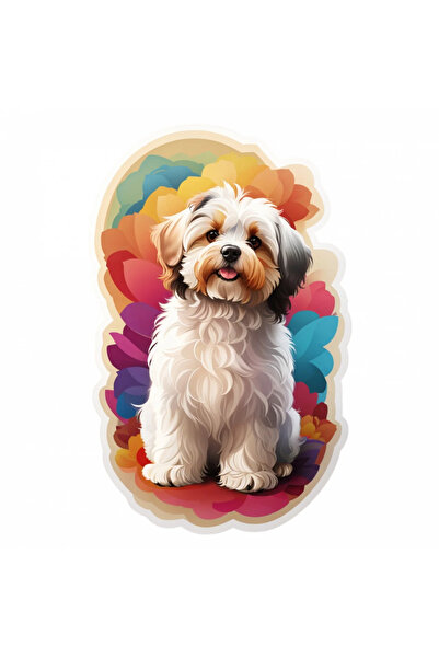 INOVATIX Set de 8 bucăți, autocolant cățeluș Havanese, INOVATIX®. 6 cm