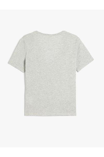 Koton New Season Cotton Short Sleeve Basic V Neck T-Shirt