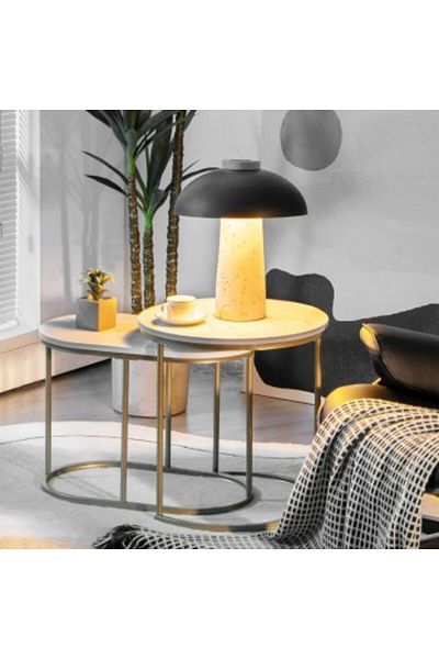 Generic Modern Marble Look Stacking Nesting Coffee Table Set