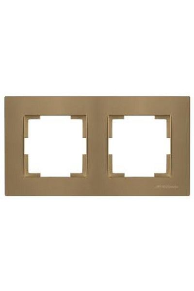 Mutlusan Rita Double Horizontal Frame Antique Gold