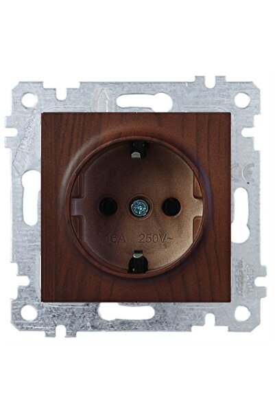 Mutlusan RİTA MEK TUŞ TOPRAKLI PRİZ CEVİZ