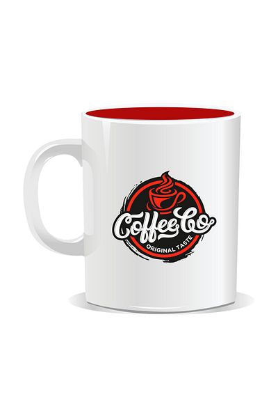 OEM Personalized coffee mug, CoffeeGo - Red interior