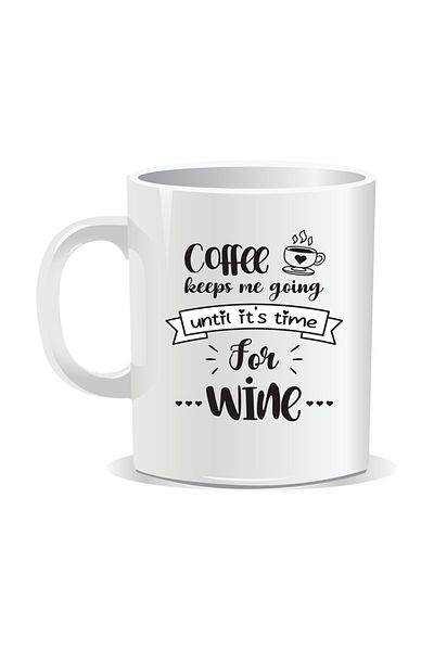 OEM Personalized coffee mug, Coffee keeps me going - White interior