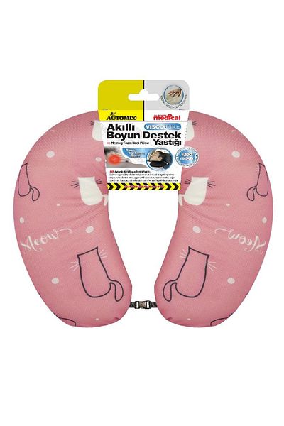Automix Smart Neck Support Pillow 100% Visco Lock Mechanism Suitable for Home and Vehicle Use