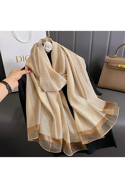 Lilly Milky Brown Shiny Shawl