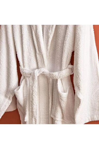 Home Box Shawl Collar Cotton Bathrobe with Pocket – XXL, 1-Piece