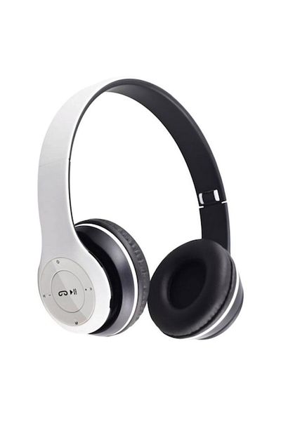 OEM Casti Wireless Bluetooth 5.0, Radio FM, AUX, SD Card, 400 mAh, Microfon Incorporat, Pliabile, Alb