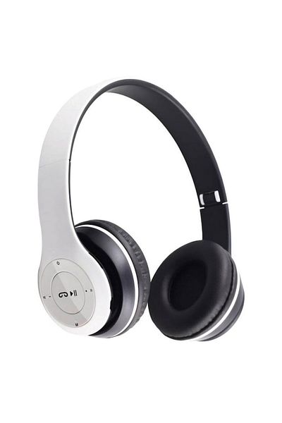 OEM Casti Wireless Bluetooth 5.0, Radio FM, AUX, SD Card, 400 mAh, Microfon Incorporat, Pliabile, Alb