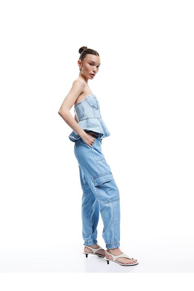 Koton New Season Jogger Cargo Pocket Buttoned Jeans