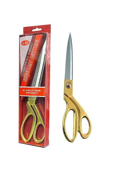 scissors 10.5 Inch Professional Tailor Scissor with Golden Handle