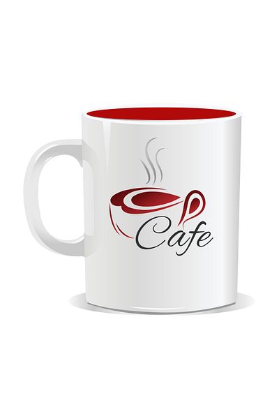 OEM Personalized coffee mug, coffee cup with heart 2 - Red interior