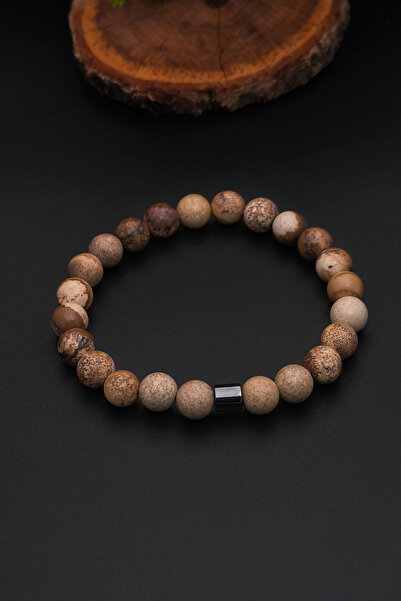 SİLVERA TELKARİ سوار من الحجر الطبيعي للرجال والنساء سوار من حجر اليشب 8 ملم ...