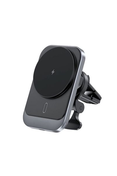 OEM Suport auto inductiv, încărcare wireless Qi 15W, suport pentru grilă de ventilație, gri