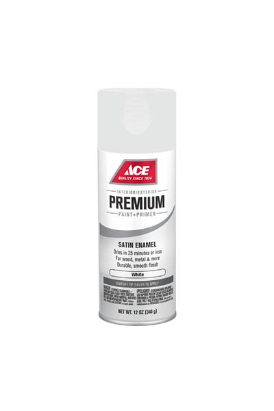 ACE Premium Satin Enamel Spray Paint White 12oz