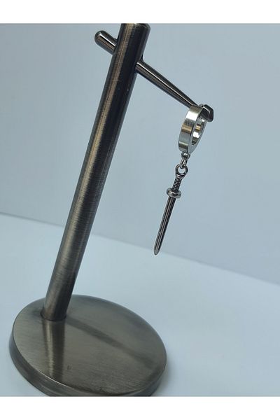 kurukafagift Sword Hanging Single Men's Ring Steel Earring