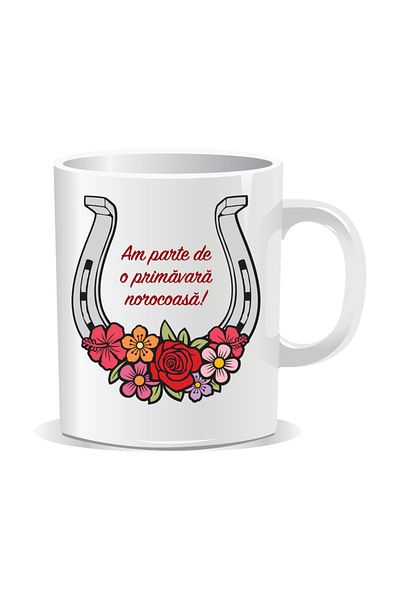 OEM Personalized mug with March 1st message, I have a lucky spring - White interior