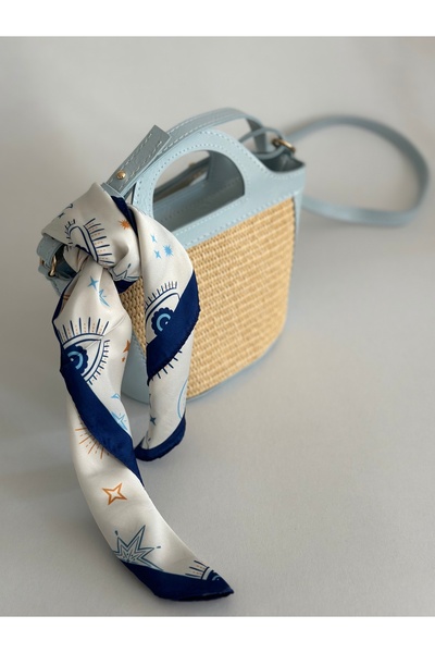 qemareh bag Göz ve Yıldız Motifli Fular